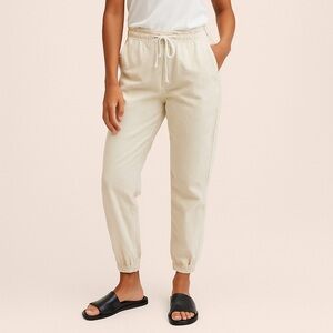 Women’s Social Standard Sanctuary Sz M Women's PantsLinen Jogger Pant Beige Ankl